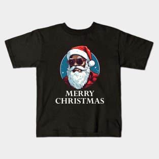 Black Santa, Afro Santa, Santa Claus, Black Christmas Kids T-Shirt